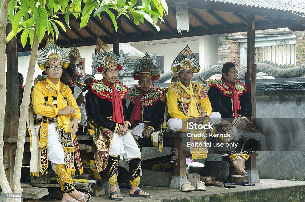 Tänzer Zeremonie im Tempel in Bali, Indonesien - Lizenzfrei Legong-Tanz Stock-Foto