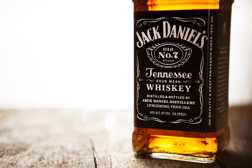 Lake Hopatcong, NJ, USA aa March 03, 2013: Jack Daniels' Whiskey Bottle