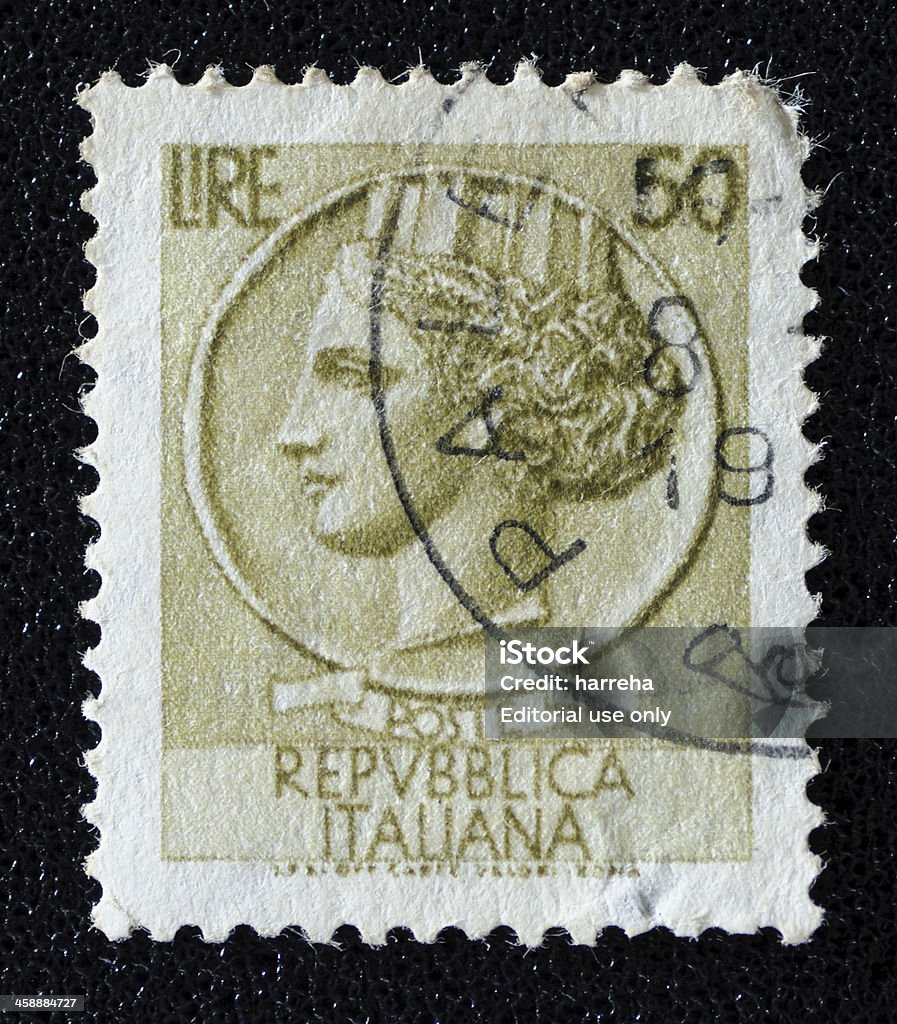 Italia Turrita Selo Postal - Royalty-free 1968 Foto de stock
