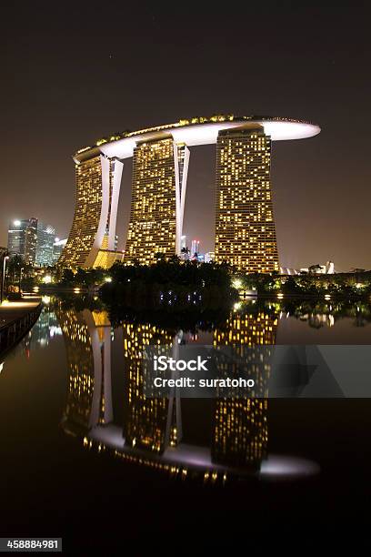 Hotel De Marina Bay Sands Singapura - Fotografias de stock e mais imagens de Ao Ar Livre - Ao Ar Livre, Arquitetura, Arranha-céu