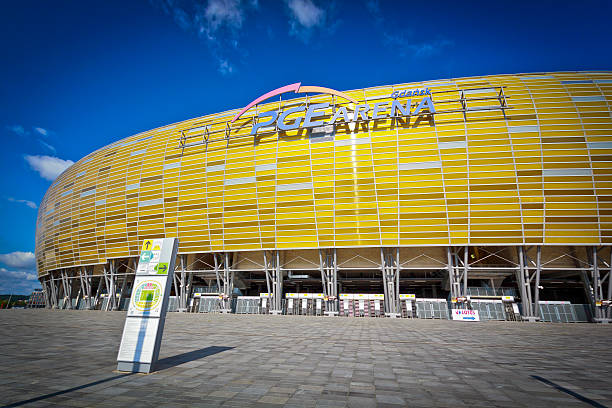 フットボールスタ�ジアムのあるグダニスク、euro 2012 - the football association ストックフォトと画像