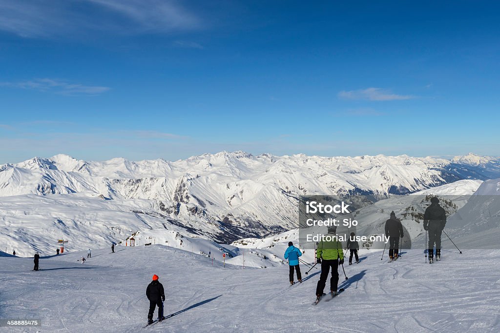 Ski de Piste - Photo de Méribel libre de droits