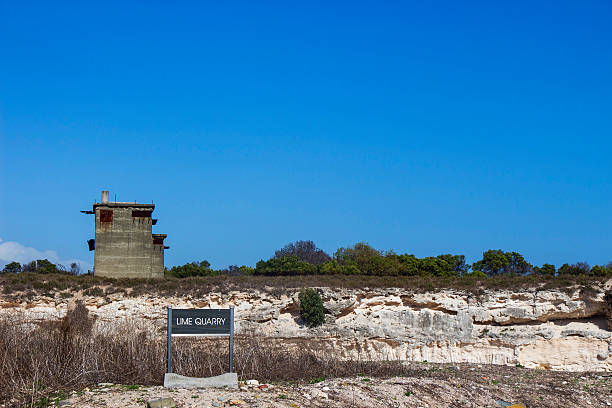 Robben Island Lime Quarry stock photo