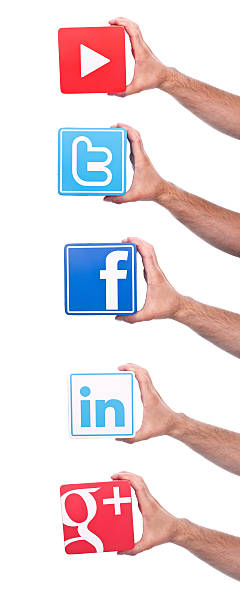 soziale netzwerke - google blog social networking symbol stock-fotos und bilder