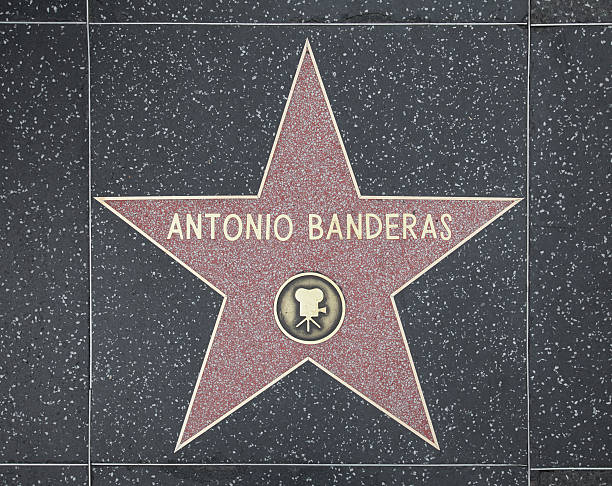 Walk of Fame Hollywood Star - Antonio Banderas stock photo