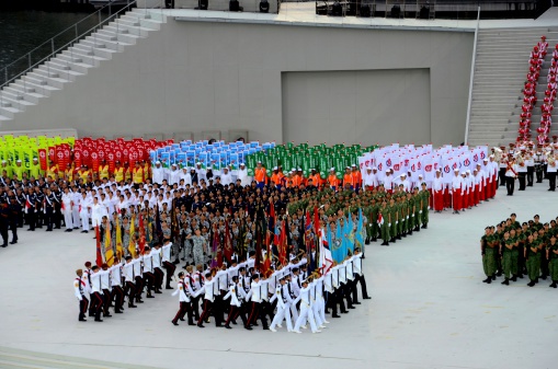 Soldiers at the changing of the guard ceremony in Anıtkabir, Turkey