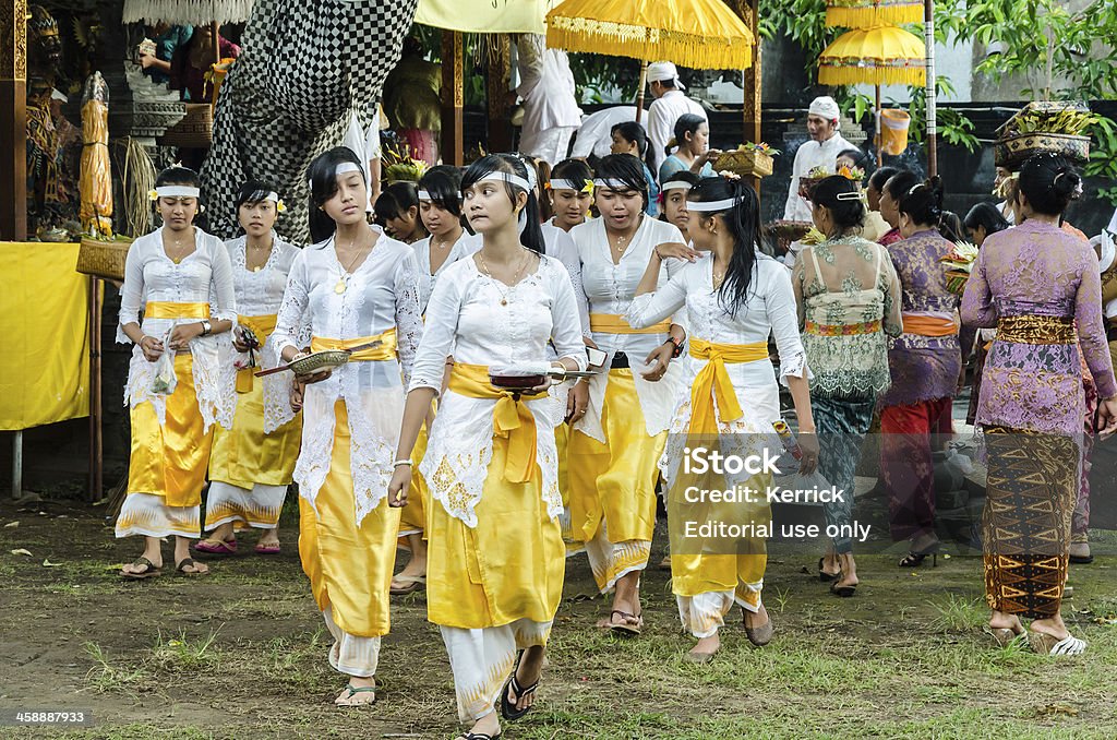 Tänzer Zeremonie im Tempel in Bali, Indonesien - Lizenzfrei Legong-Tanz Stock-Foto