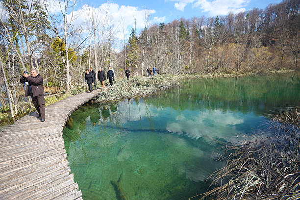 parco nazionale plitvice - plitvice lakes national park water lake national park foto e immagini stock