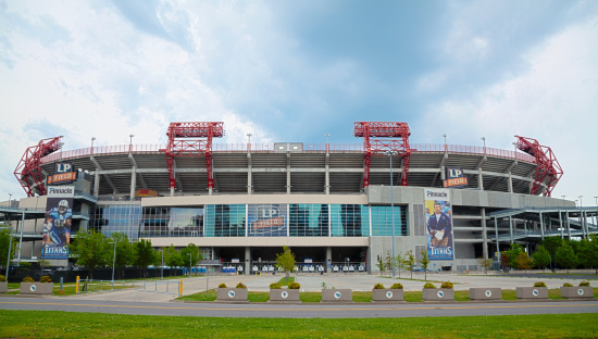 Nashville, USA - May 2, 2013: LP Field early in the morning. The stadium is the home field of the NFL's Tennessee Titans and the Tennessee State University Tigers.