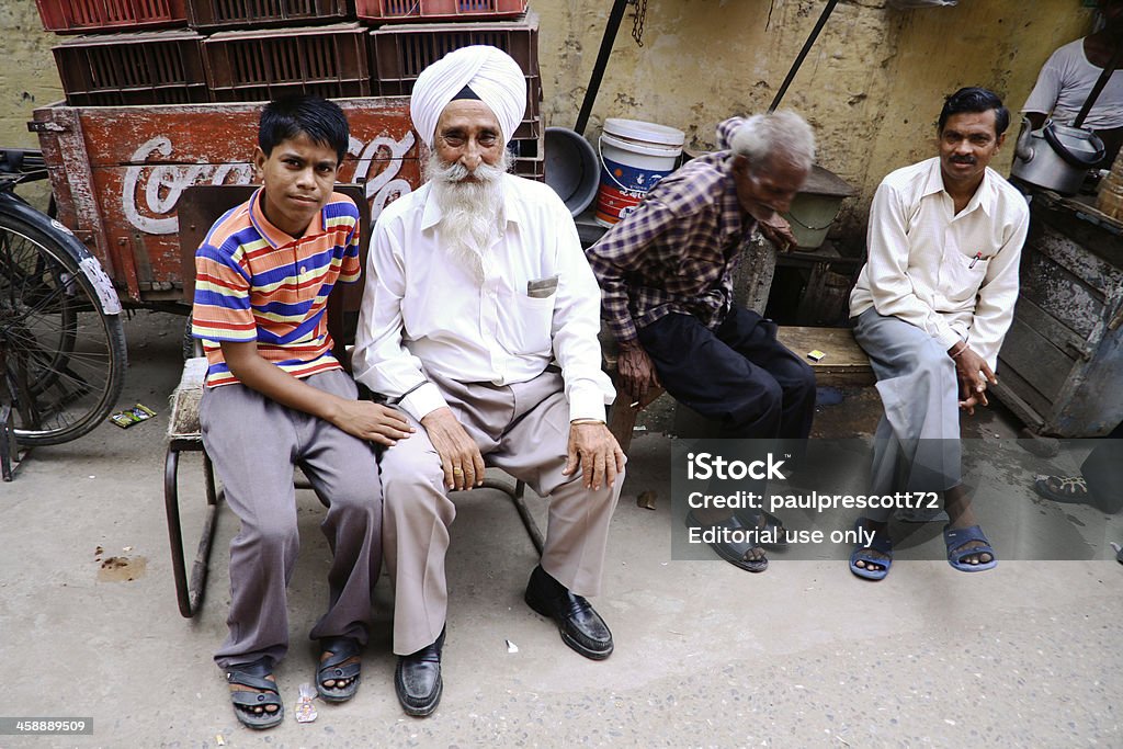 Sikh homem e neto - Foto de stock de Adulto royalty-free