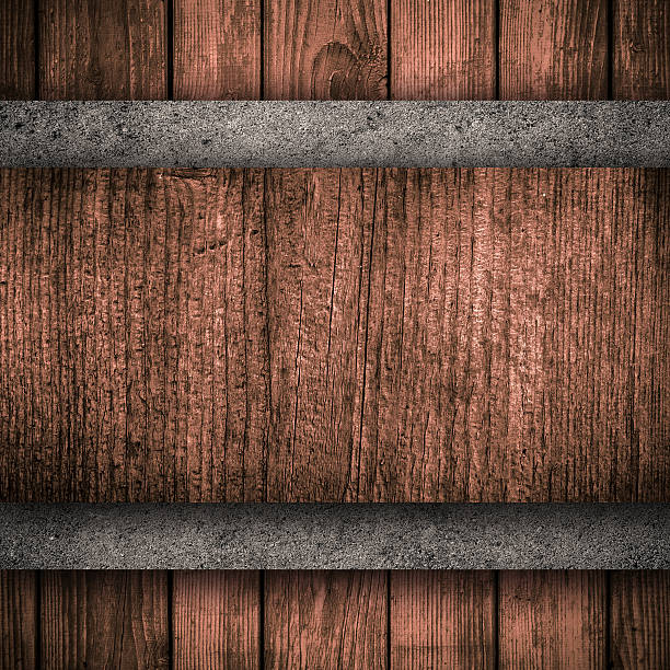 Wood wall and plank background stock photo