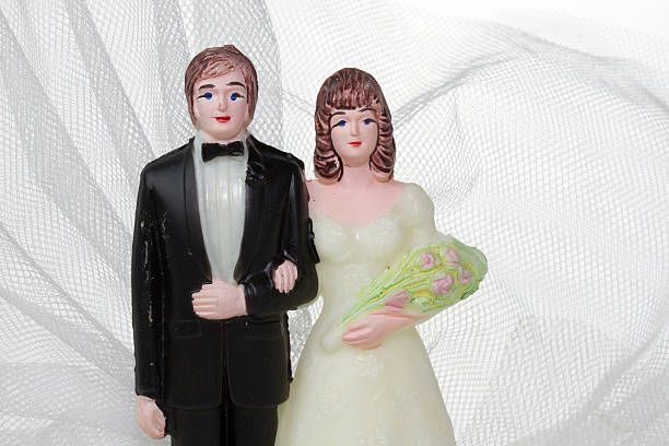 istock wedding couple for cake decoration 458891343