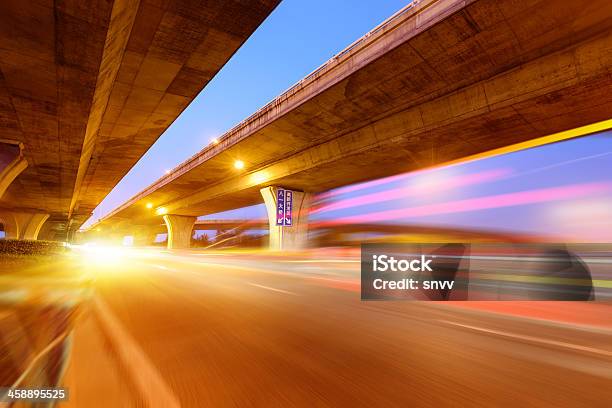 Beautiful Landscape In The Night Overpass Stock Photo - Download Image Now - Abstract, Architecture, Built Structure