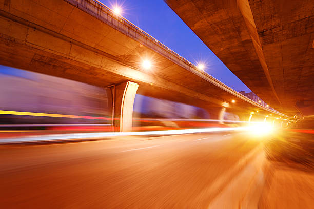 istock Beautiful landscape in the night overpass 458903483