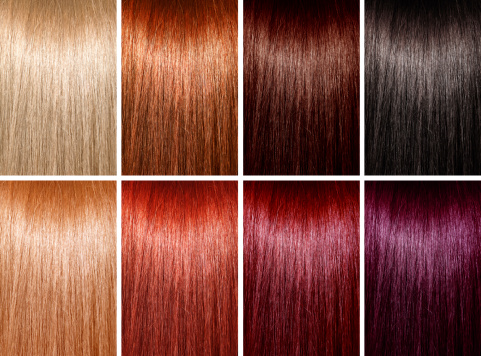 Ejemplo de pelo diferentes colores photo