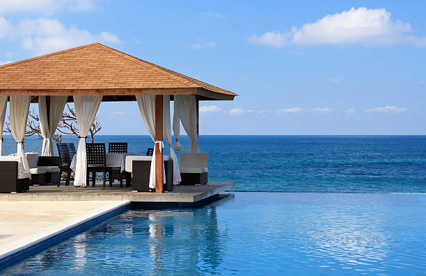 istock Pavilion and swimming pool near Atlantic Ocean 458904791