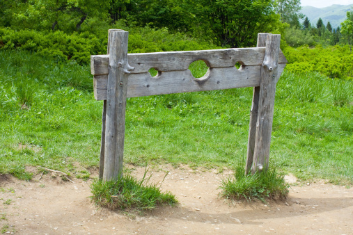 old wooden stocks