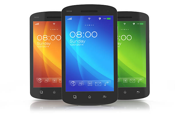 istock Group of modern touchscreen smartphones. 458906707