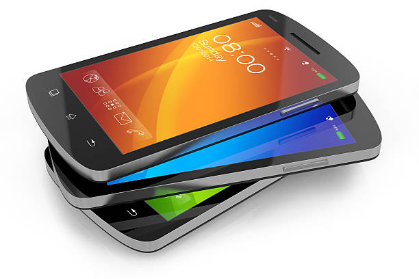 istock Group of modern touchscreen smartphones. 458906713