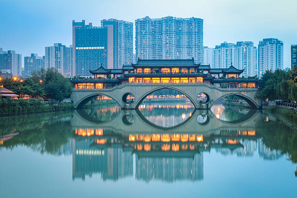 istock chinese anshun bridge at dusk 458912155