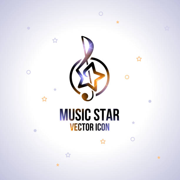 music star». - g clef stock illustrations