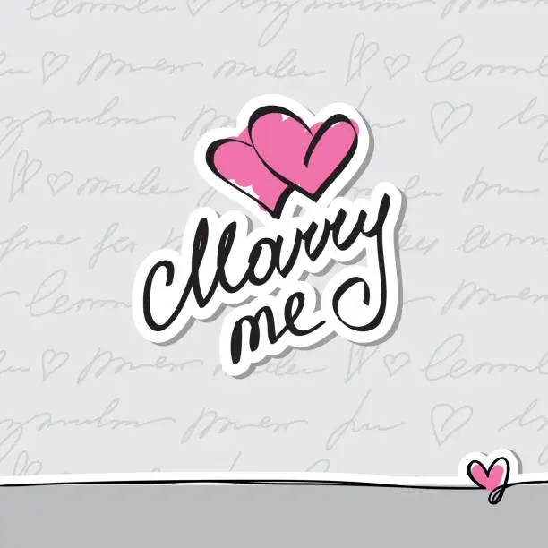 Vector illustration of marry me
