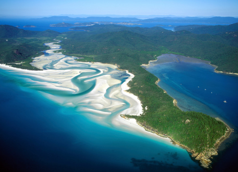 queensland scenes Whitehaven beach in the Whitsunday island group.