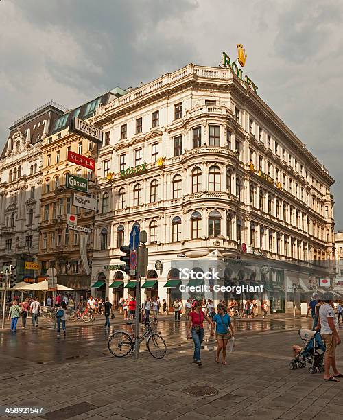 Shops An Old Building In The Kaerntnerstrasse 49 Vienna Stock Photo - Download Image Now