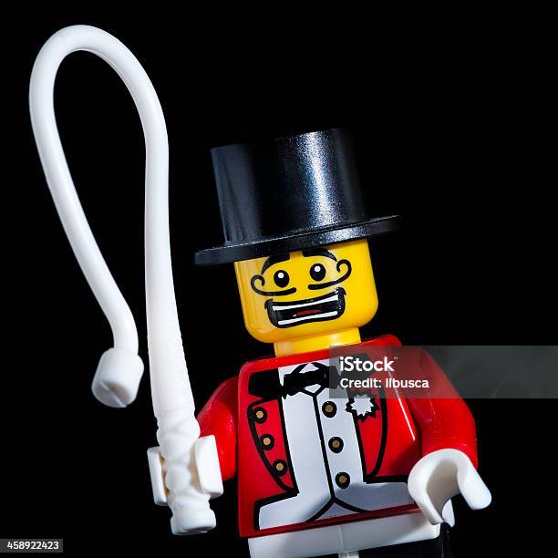 Lego Minifigures Series 2 Figurine Ringmaster Stock Photo - Download Image Now - Adult, Adults Only, Black Background