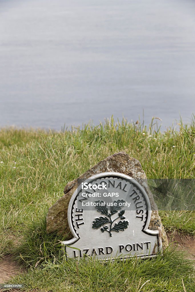 oak leaf emblem des National Trust im Lizard Point - Lizenzfrei Britische Kultur Stock-Foto