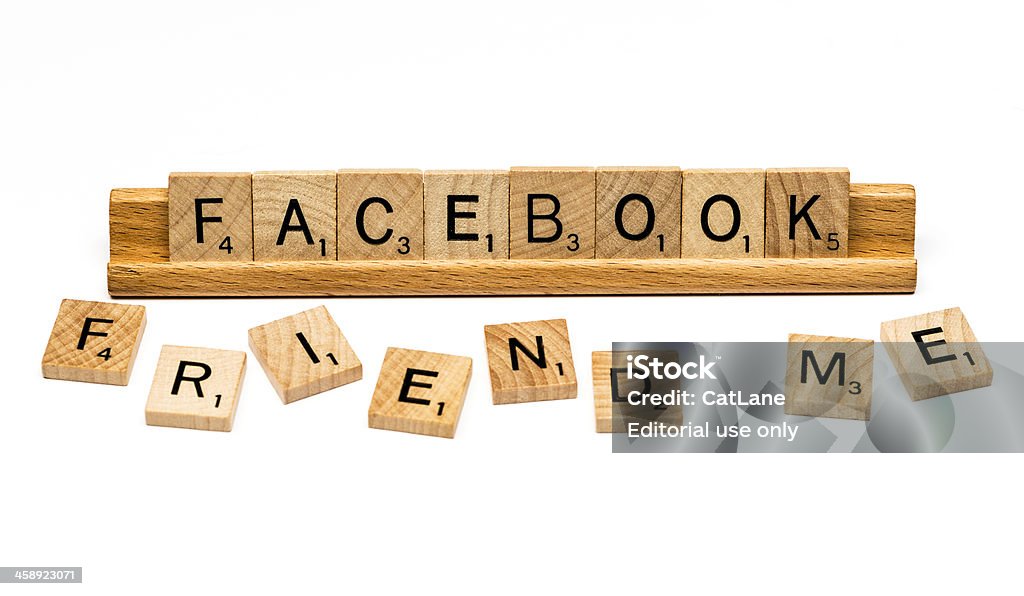 Freund mich auf Facebook - Lizenzfrei Alphabet Stock-Foto
