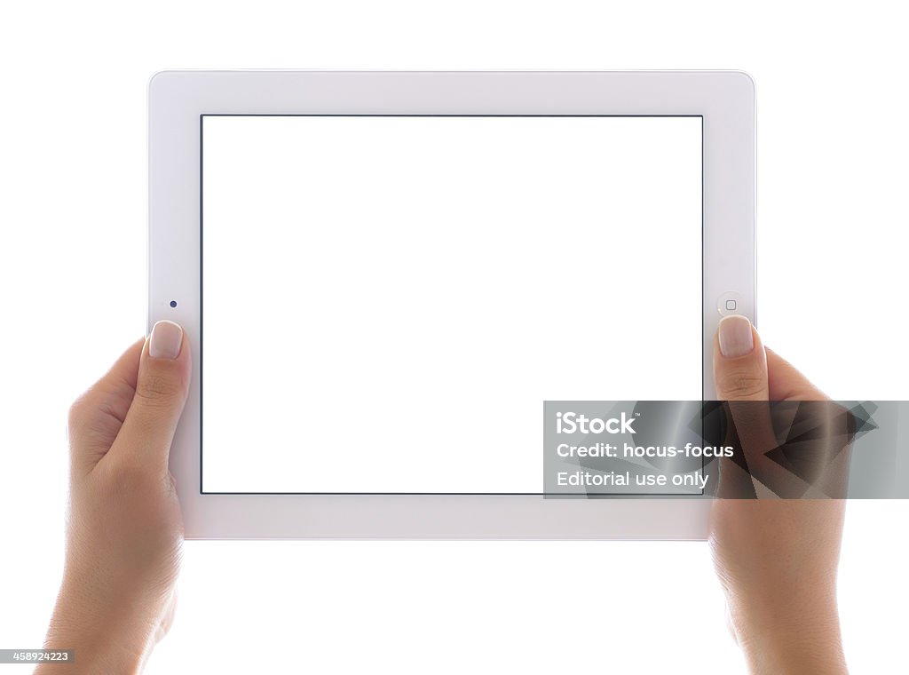 iPad 3 con schermo bianco - Foto stock royalty-free di PC Ultramobile