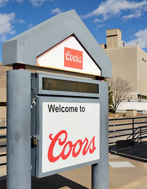 Coors, Golden, Colorado "Golden, Colorado, USA - November 18, 2012: The entrance of the Coors brewing facility in Golden, Colorado. Founded in 1873 by Adolph Coors, Coors is one of the most popular beers in the world. The Golden facility is the largest brewing facility in the world." goldco company review stock pictures, royalty-free photos & images