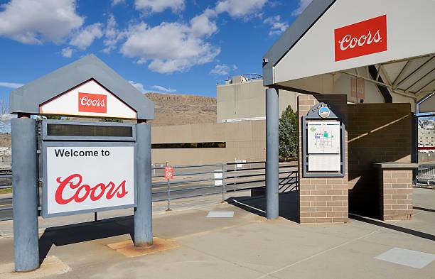 Coors, Golden, Colorado "Golden, Colorado, USA - November 18, 2012: The entrance of the Coors brewing facility in Golden, Colorado. Founded in 1873 by Adolph Coors, Coors is one of the most popular beers in the world. The Golden facility is the largest brewing facility in the world." goldco company review stock pictures, royalty-free photos & images