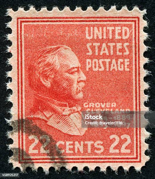 Grover Cleveland Stamp Stockfoto und mehr Bilder von 20-24 Jahre - 20-24 Jahre, Briefmarke, Cent-Symbol