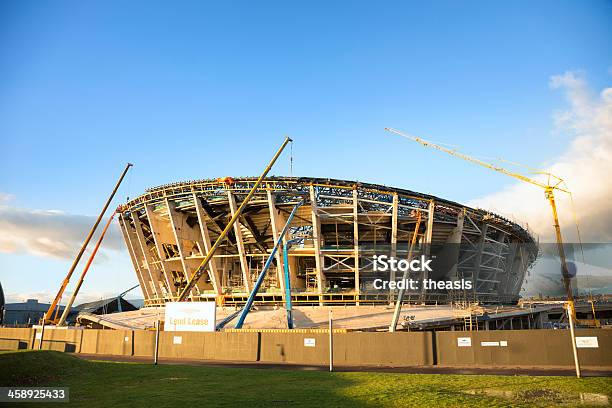 Construction Of The Scottish Hydro Arena Glasgow Stock Photo - Download Image Now - Adult, Building - Activity, Building Exterior