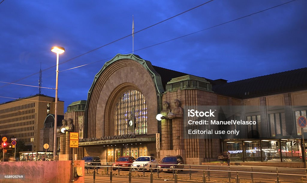 Estação Central de Helsinque - Foto de stock de Arquitetura royalty-free