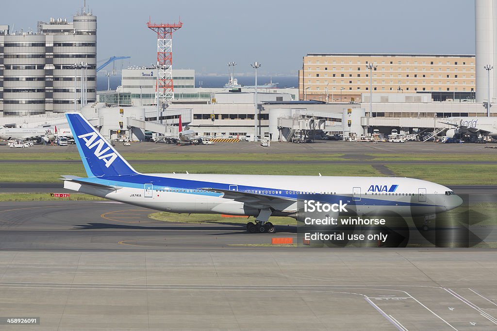 All Nippon Airways Boeing 777-200ER - Foto stock royalty-free di Aereo di linea