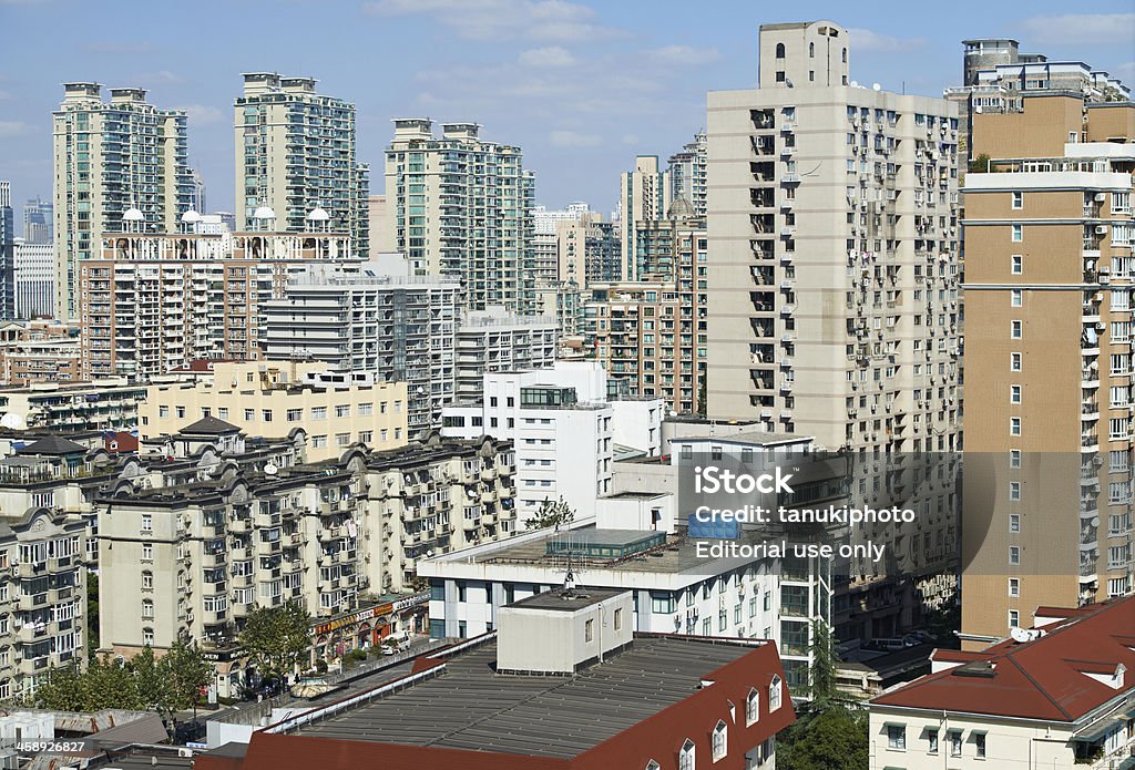 Casas em Xangai - Foto de stock de Alto - Descrição Geral royalty-free
