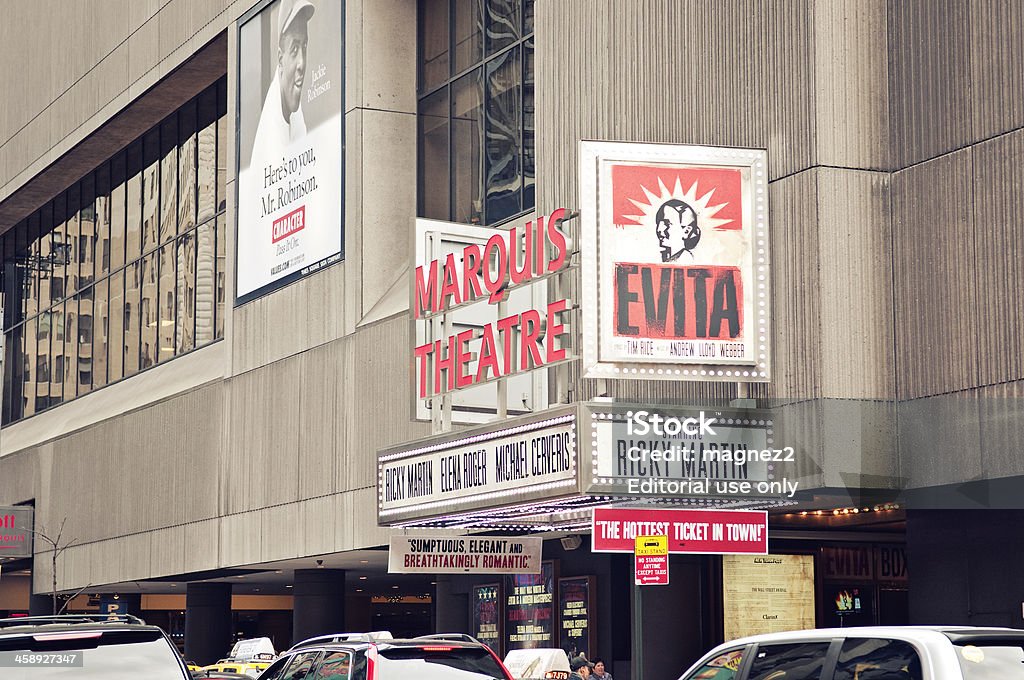 Evita sur Broadway, à New York - Photo de Broadway - Manhattan libre de droits