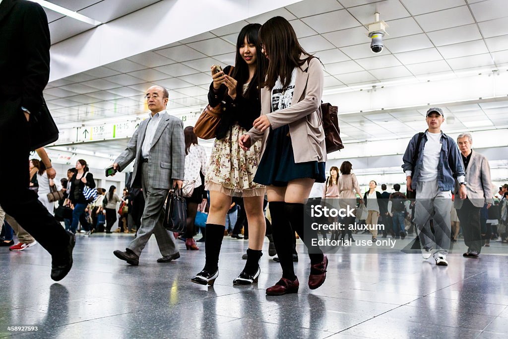 출퇴근 일본 도쿄 - 로열티 프리 도쿄 스톡 사진