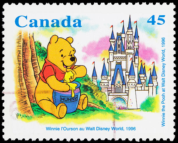 winnie the pooh canadá (1996) sello postal - winnie the pooh fotografías e imágenes de stock