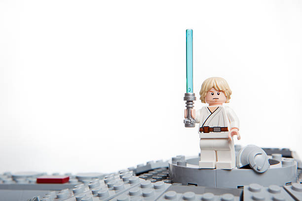 Lego Star Wars toy character: Luke Skywalker. "Helsinki, Finland - October 19, 2012, Lego Star Wars toy character: Luke Skywalker." star wars stock pictures, royalty-free photos & images