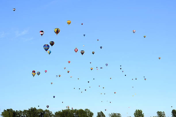 Saint Jean Sur Richelieu Hot Air Balloon Festival stock photo