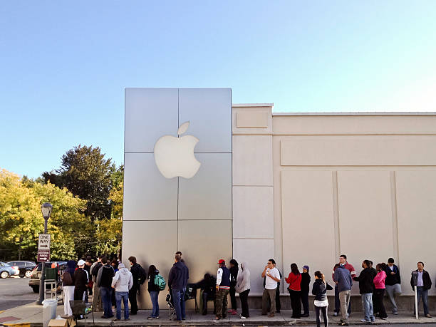 Start of iPhone 5 sale stock photo