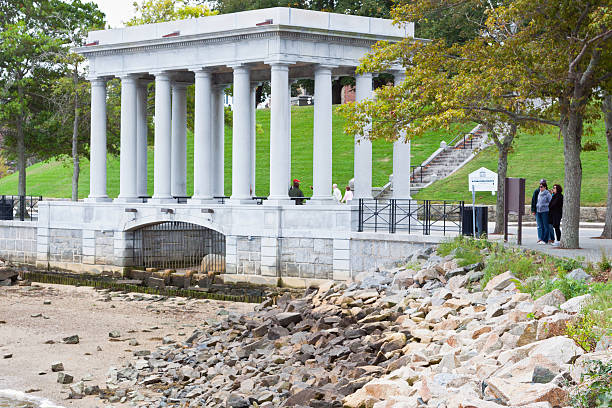 plymouth rock-landing miejsce pilgrim s" - plymouth rock zdjęcia i obrazy z banku zdjęć