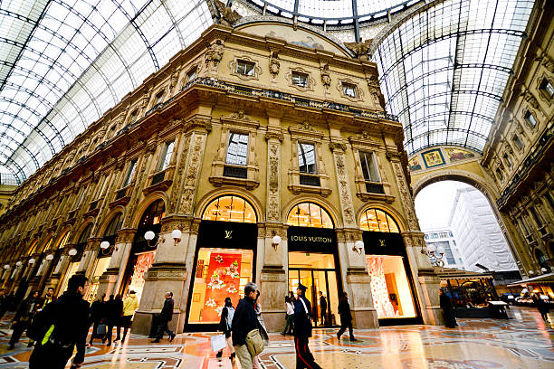 Louis Vuitton Store In Galleria Vittorio Emanuele Ii Milan Stock Photo -  Download Image Now - iStock