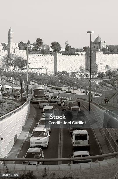 Traffic In Jerusalem Stock Photo - Download Image Now - Jerusalem, Wall - Building Feature, Abbey of the Dormition