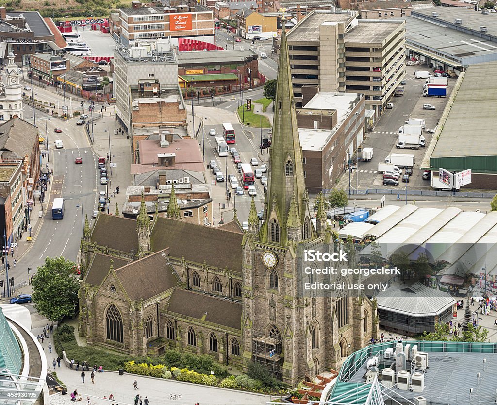 Iglesia de St. Martin, la plaza de toros en Birmingham - Foto de stock de Aguja - Chapitel libre de derechos