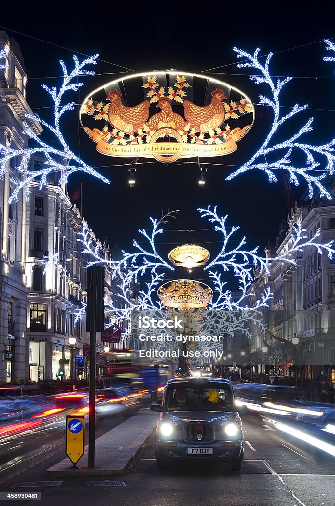 크리스마스 장식품, 리전트 Street, 런던 - 로열티 프리 Brand Name 스톡 사진